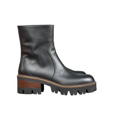 stivaletto Terry in pelle nero