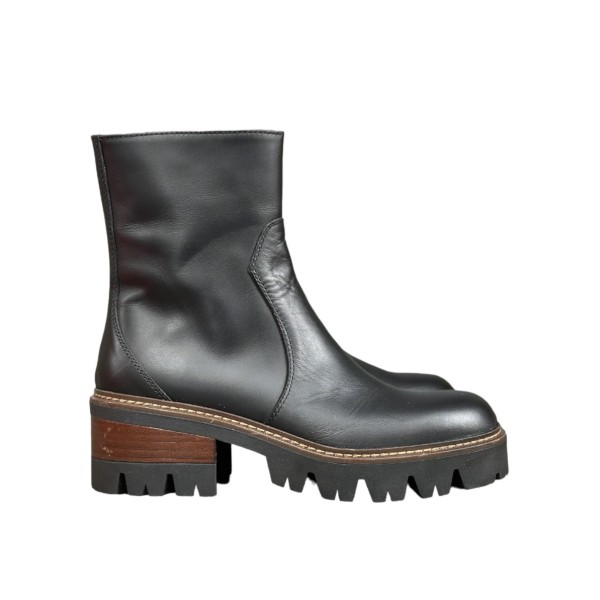 stivaletto Terry in pelle nero