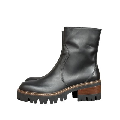 stivaletto Terry in pelle nero